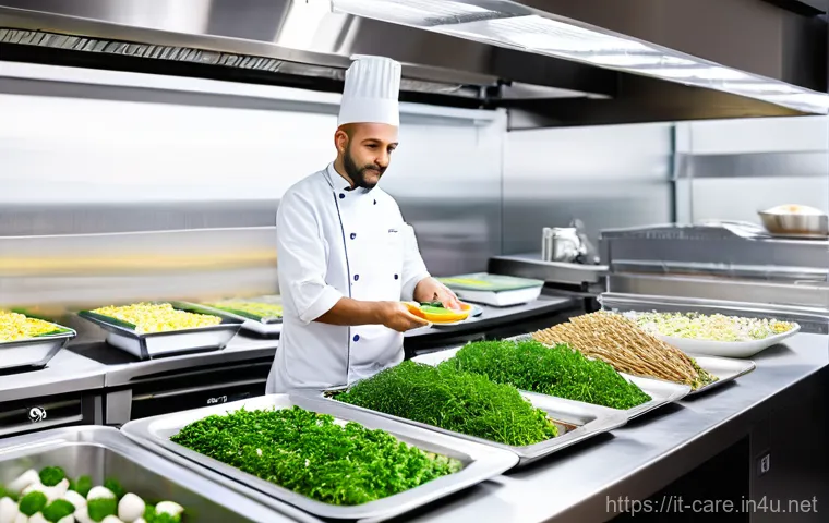 요양병원 환자 식단 사례 - **A close-up view of a carefully prepared, personalized meal and refreshing drink for an elderly res...