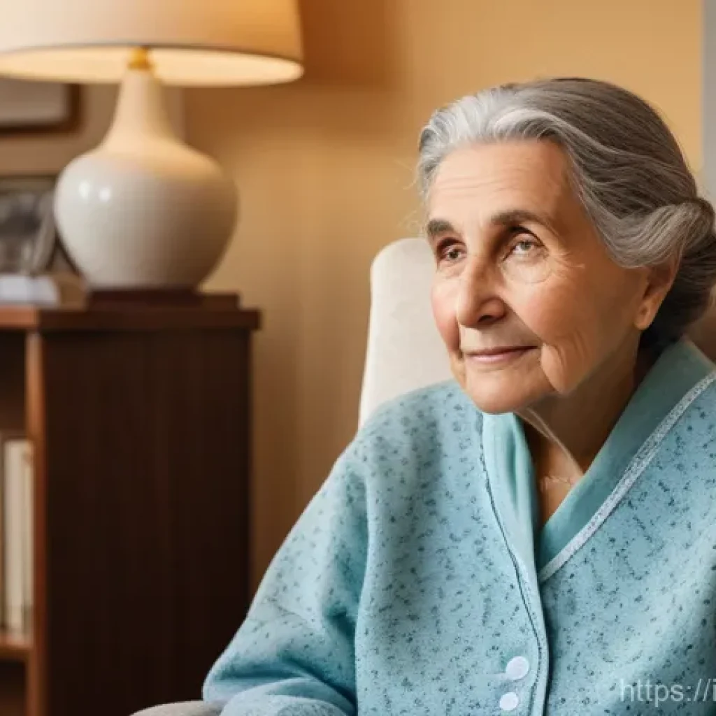 말기암 환자 요양 사례 - **Prompt 1: The Comfort of Home Palliative Care**
    An elderly Italian woman, with kind eyes and a...