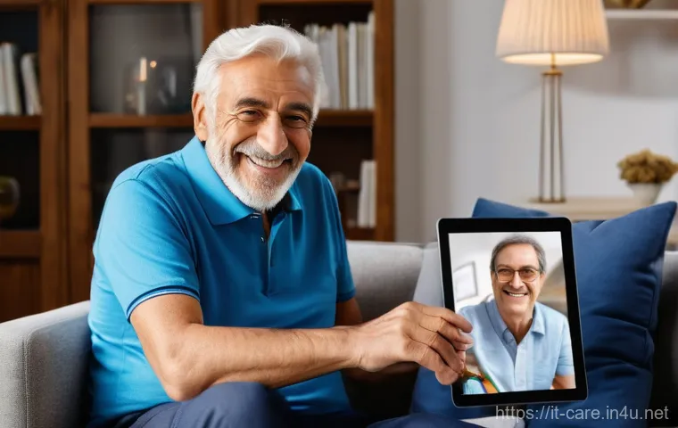 요양병원 간병 서비스 후기 - **"An empathetic home caregiver (badante) gently assisting an elderly Italian woman in her cozy, wel...