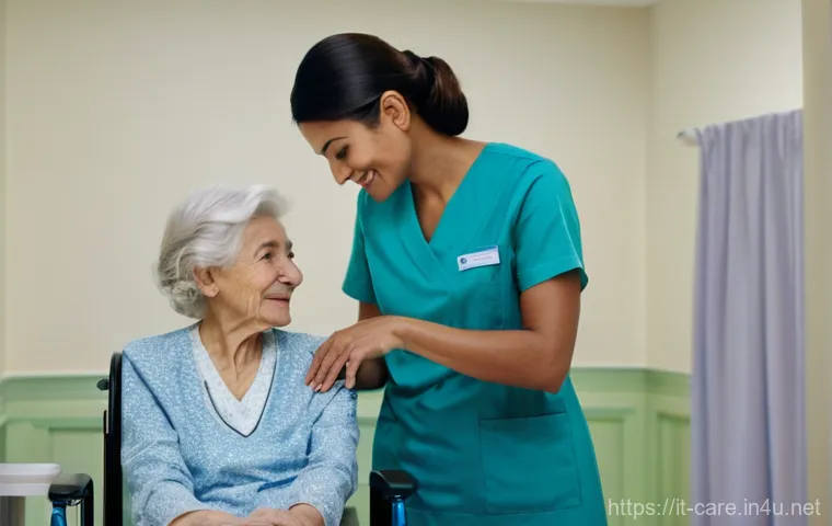 요양병원 입원 성공 사례 - **Prompt:** A warm, inviting common room in a modern Italian RSA (Residenza Sanitaria Assistenziale)...