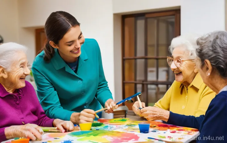 요양병원 입원 성공 사례 - **Prompt:** A close-up portrait of an Italian caregiver (Operatore Socio Sanitario or nurse, dressed...